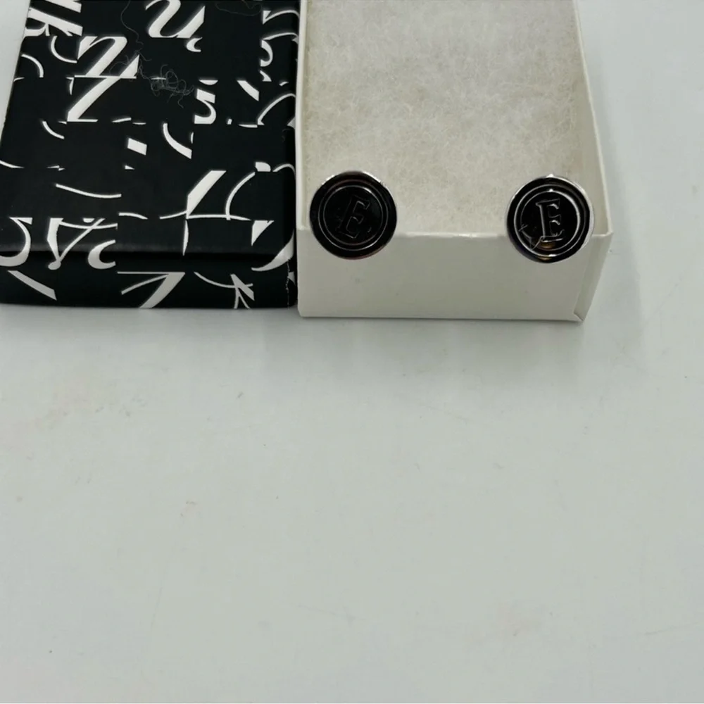 Men’s Saks, Fifth Avenue, E silver cufflinks